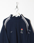 Navy Nike England Rugby 1/4 Zip Fleece - XX-Large