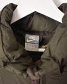 Khaki Nike Puffer Jacket - Large