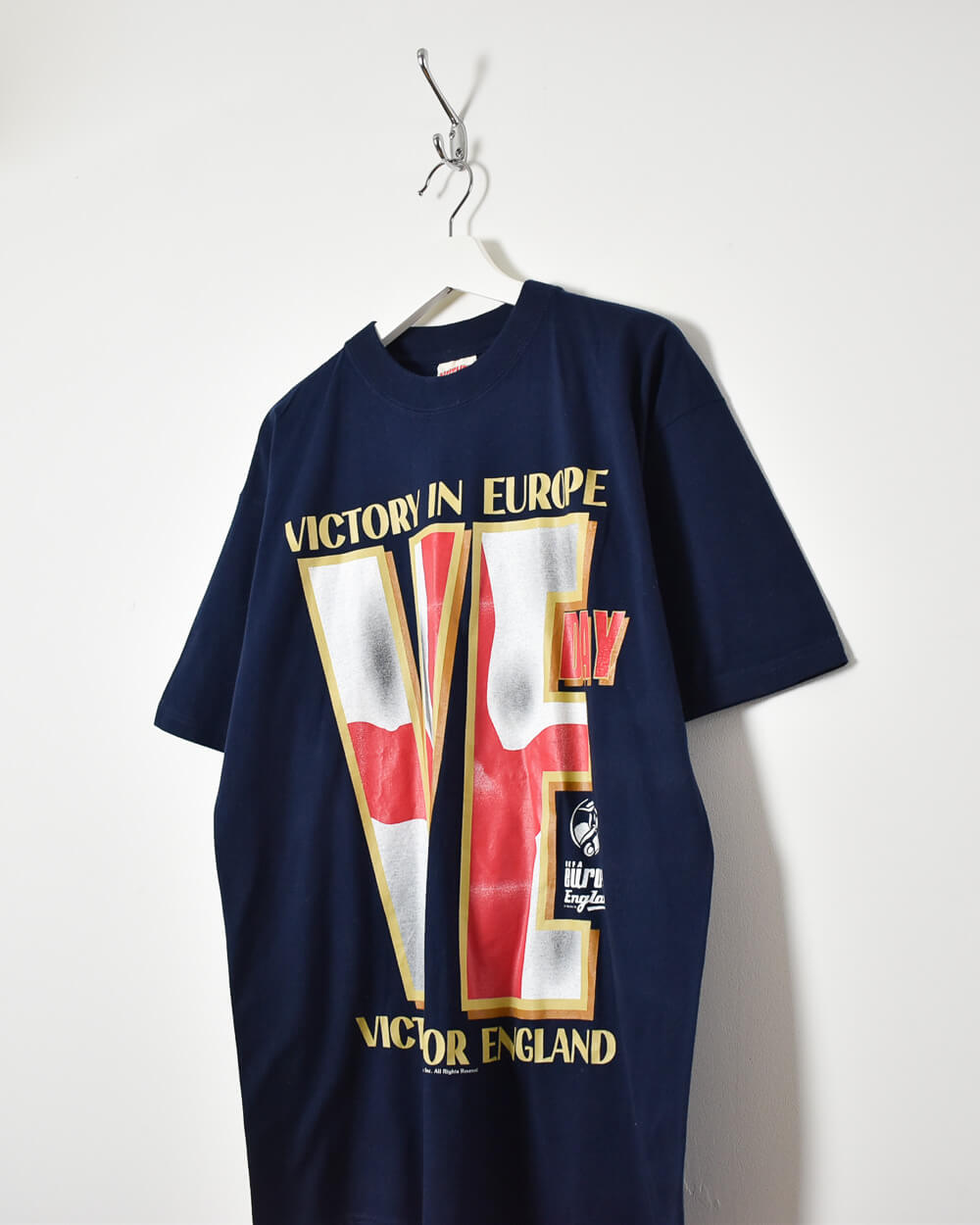 Navy Nutmeg UEFA Euro 96 Victory in Europe Victory for England T-Shirt - Large