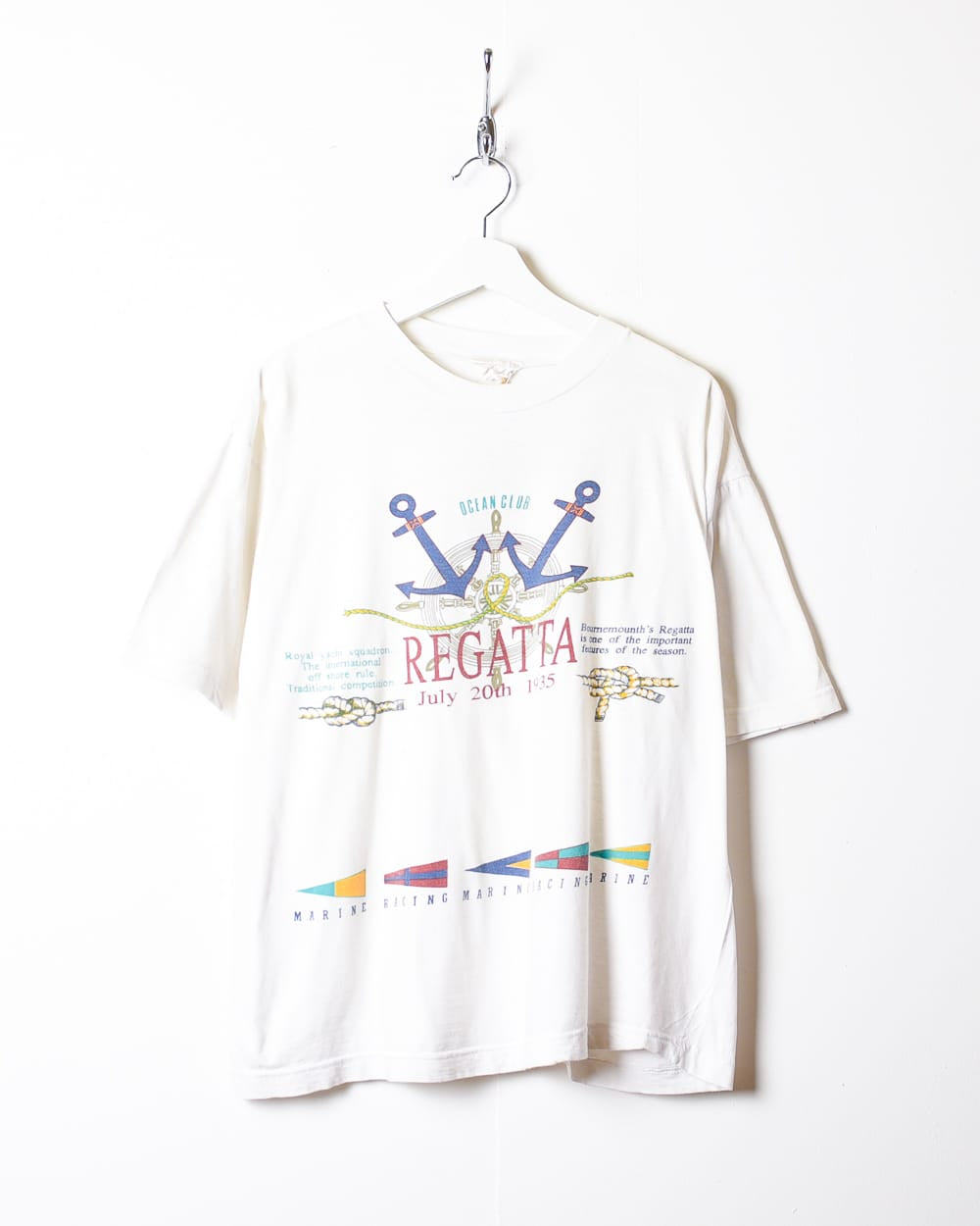 Vintage 90s White Limited Crappie Edition Fishing Single Stitch T-Shirt - X- Large Cotton – Domno Vintage