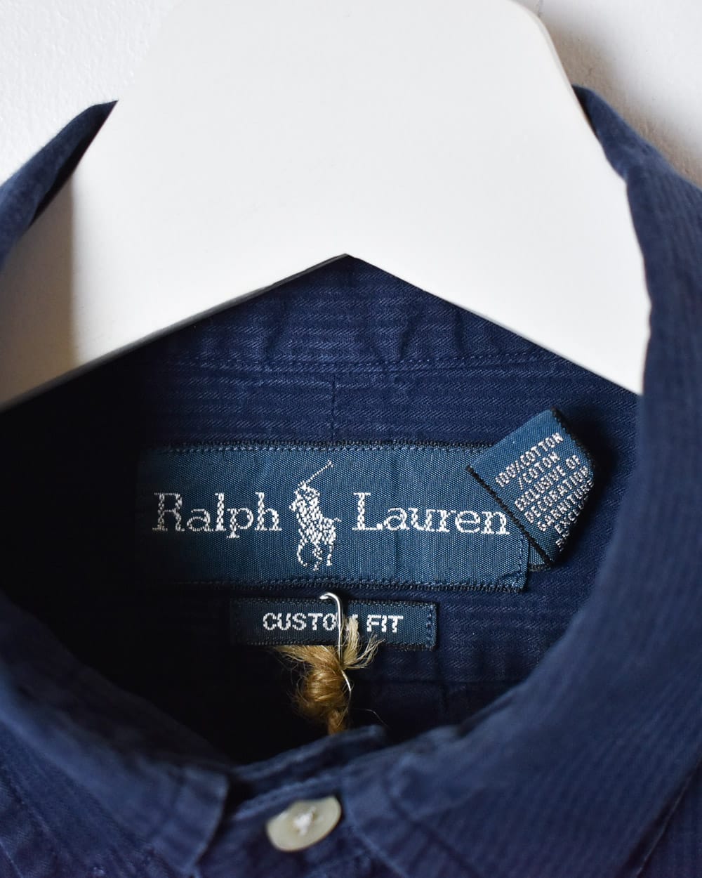 Navy Polo Ralph Lauren Textured Shirt - Small