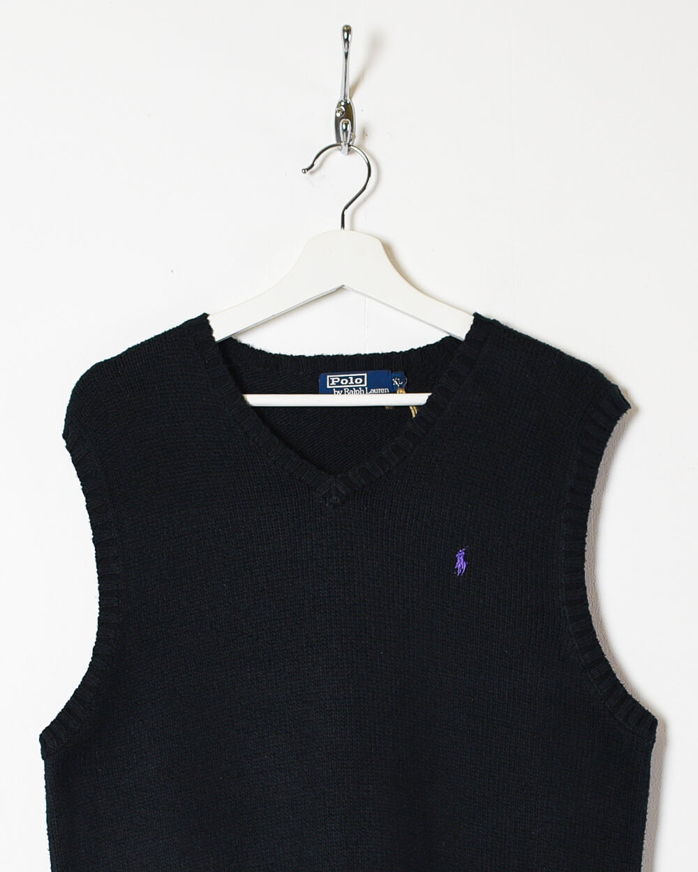 Black Ralph Lauren Knitted Sweatshirt Vest - X-Large