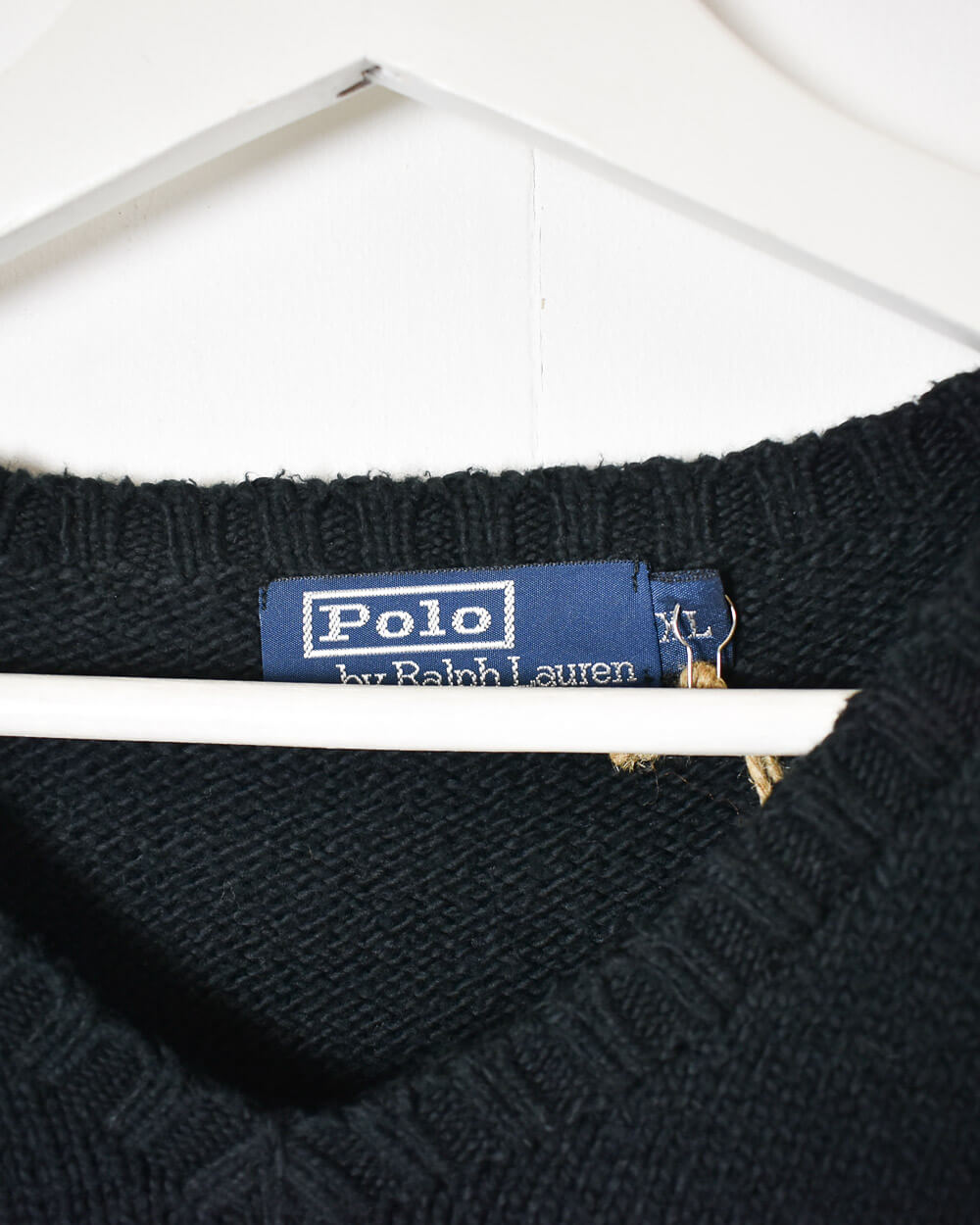 Black Ralph Lauren Knitted Sweatshirt Vest - X-Large