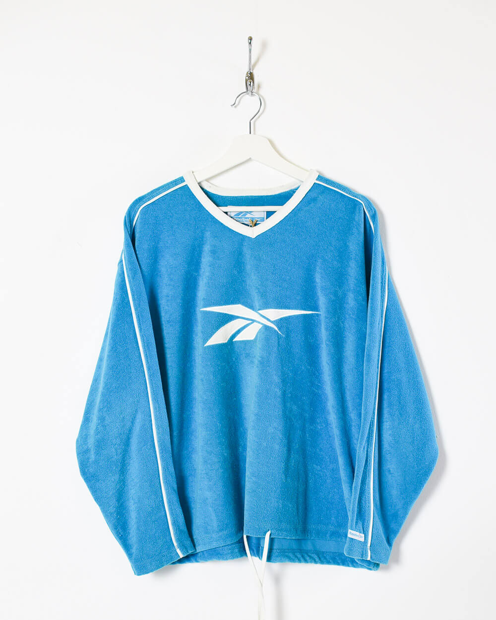 Vintage 90s Polyester Blue Reebok Women's Velour Sweatshirt - X-Large –  Domno Vintage