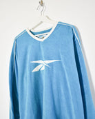 Blue Reebok Women's Velour Sweatshirt - X-Large