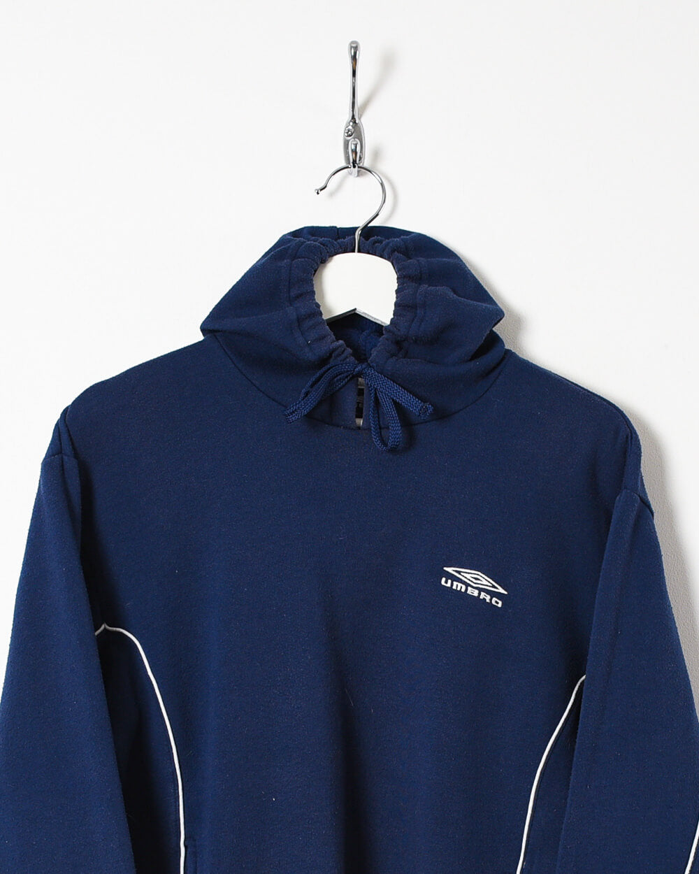 Vintage 00s Cotton Mix Plain Navy Umbro Hoodie - X-Small – Domno