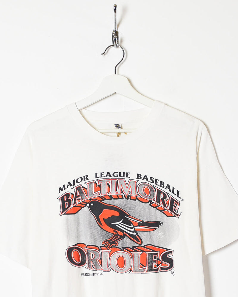 Vintage 00s Cotton White Baltimore Orioles The Road to The Show T-Shirt -  Large– Domno Vintage