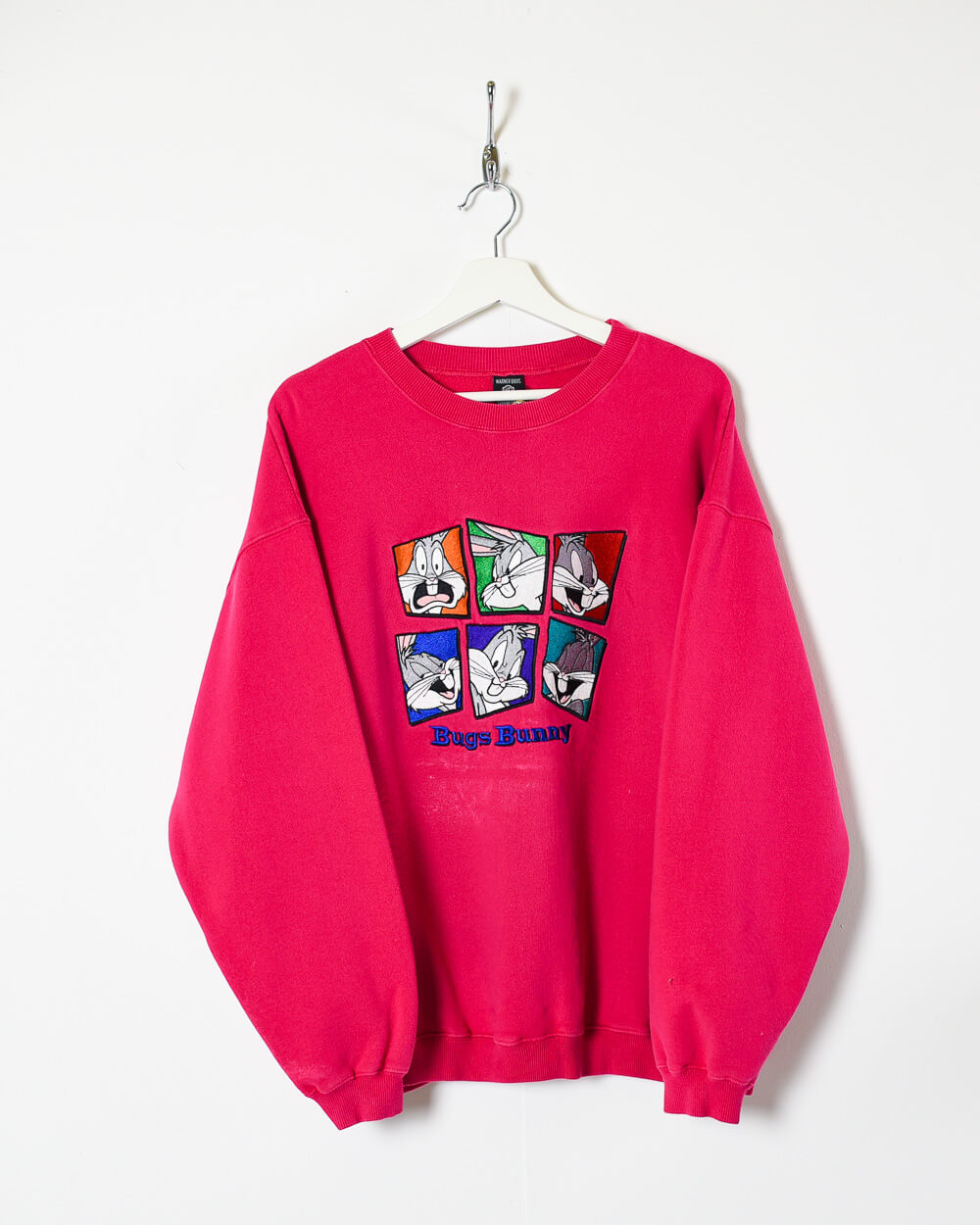 Vintage 00s Cotton Pink Warner Bros Bugs Bunny Sweatshirt - Large