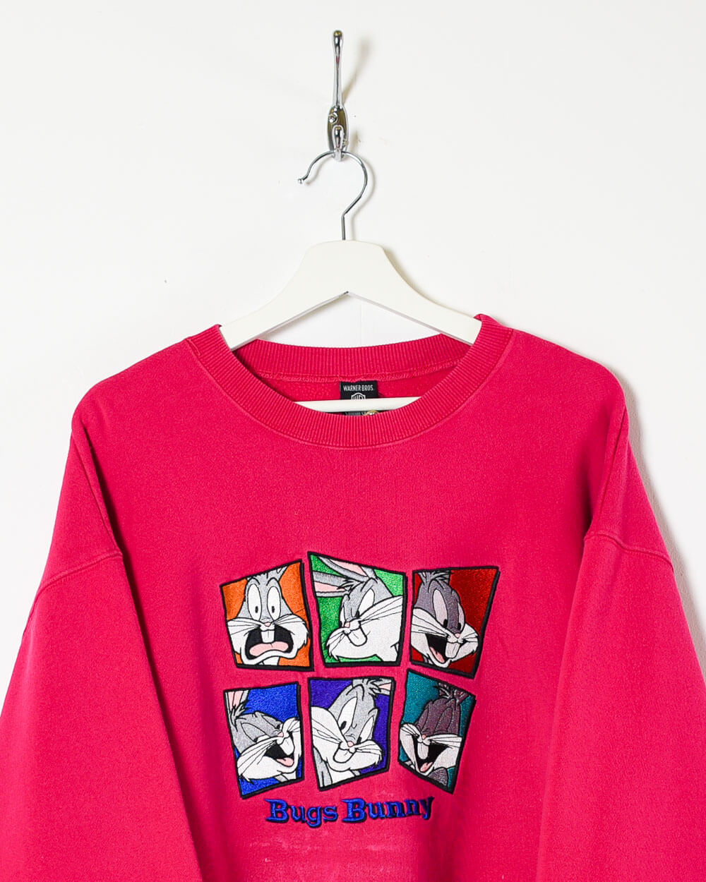 Vintage 00s Cotton Pink Warner Bros Bugs Bunny Sweatshirt - Large