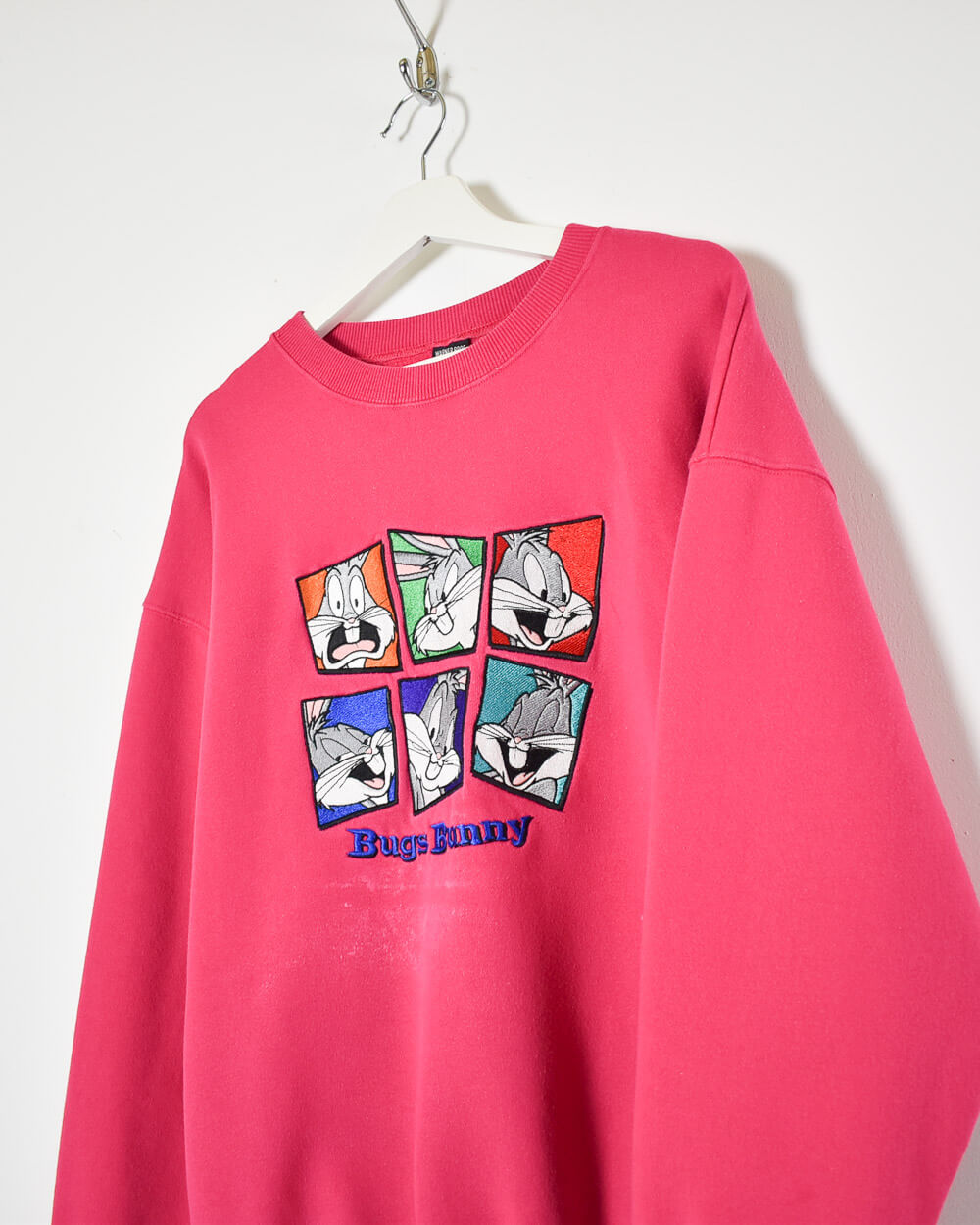 Pink Warner Bros Bugs Bunny Sweatshirt - Large