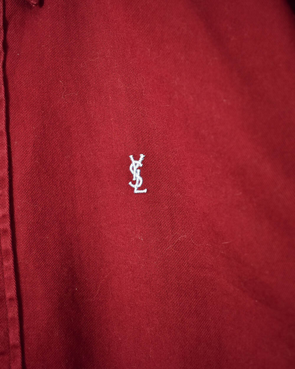 Maroon Yves Saint Laurent Shirt - Medium