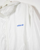 White Adidas Windbreaker Jacket - Large