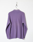 Purple Burberry London Long Sleeved Polo Shirt - X-Large