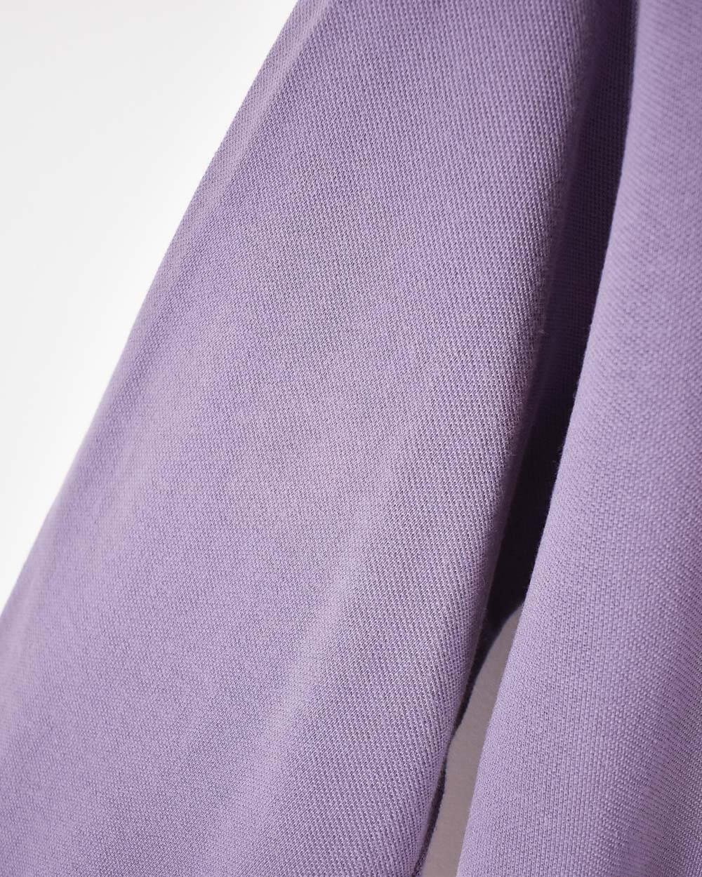 Purple Burberry London Long Sleeved Polo Shirt - X-Large