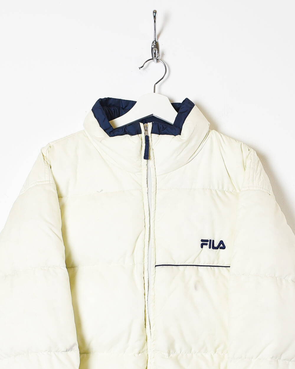 White Fila Puffer Jacket - X-Large