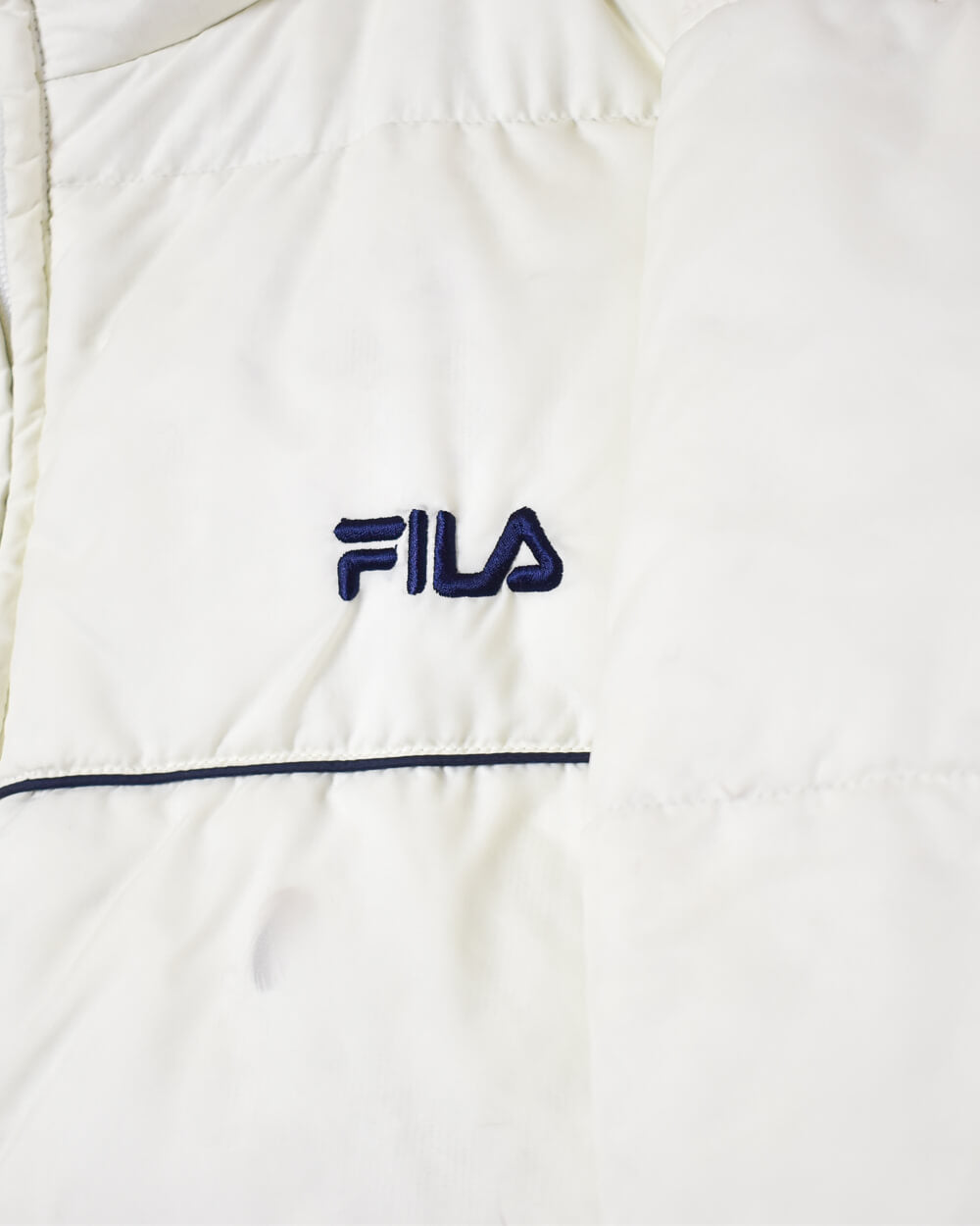 White Fila Puffer Jacket - X-Large