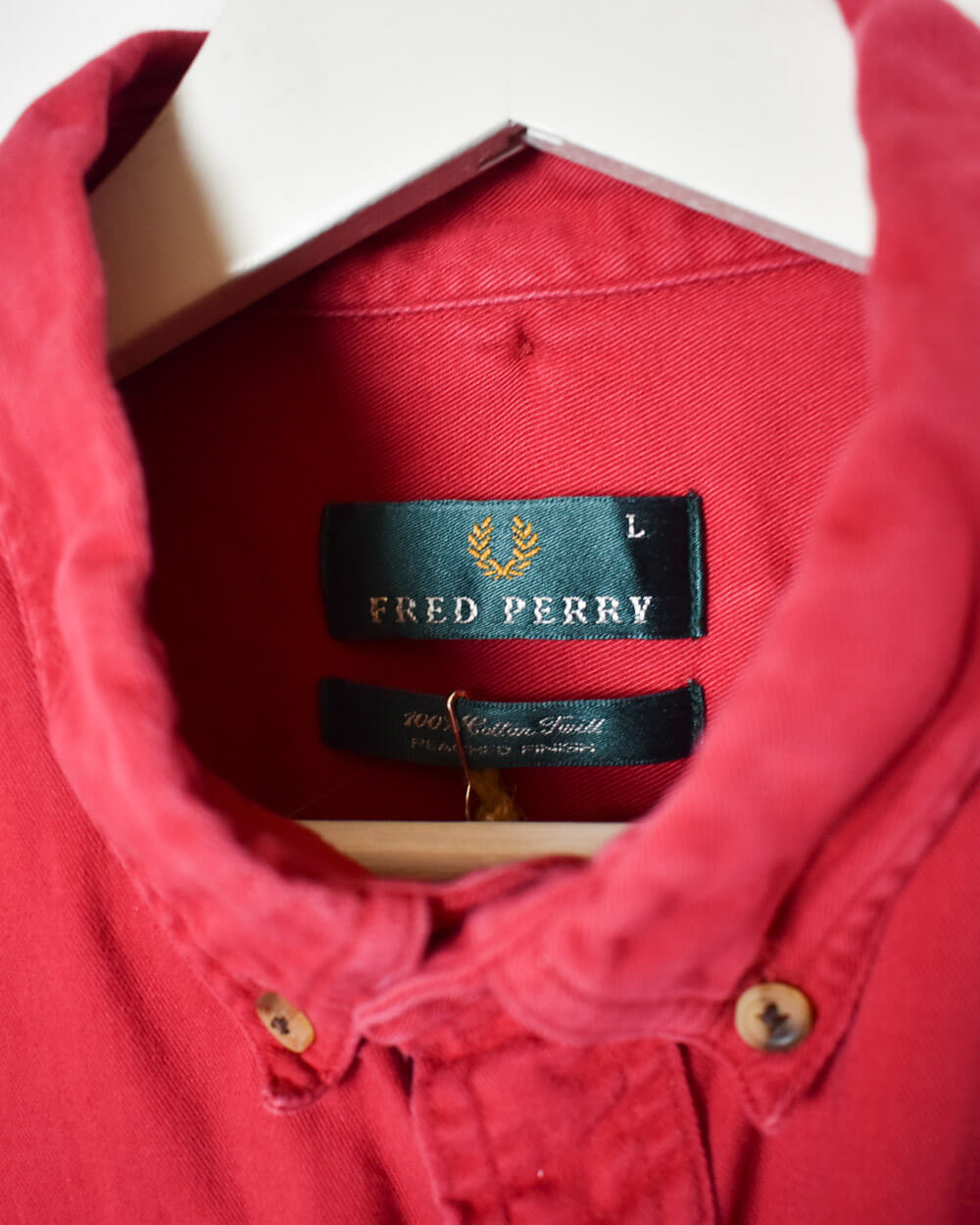 Red Fred Perry Shirt - Large