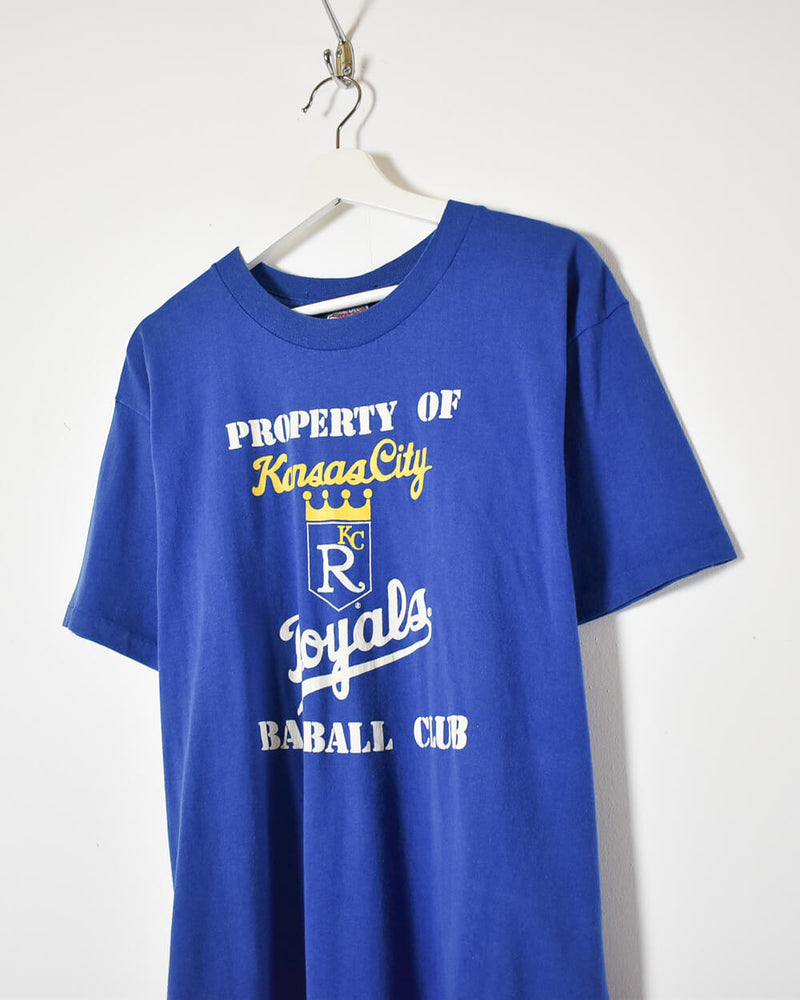 Vintage 90s Cotton Blue Property of Kansas City Royals Baseball