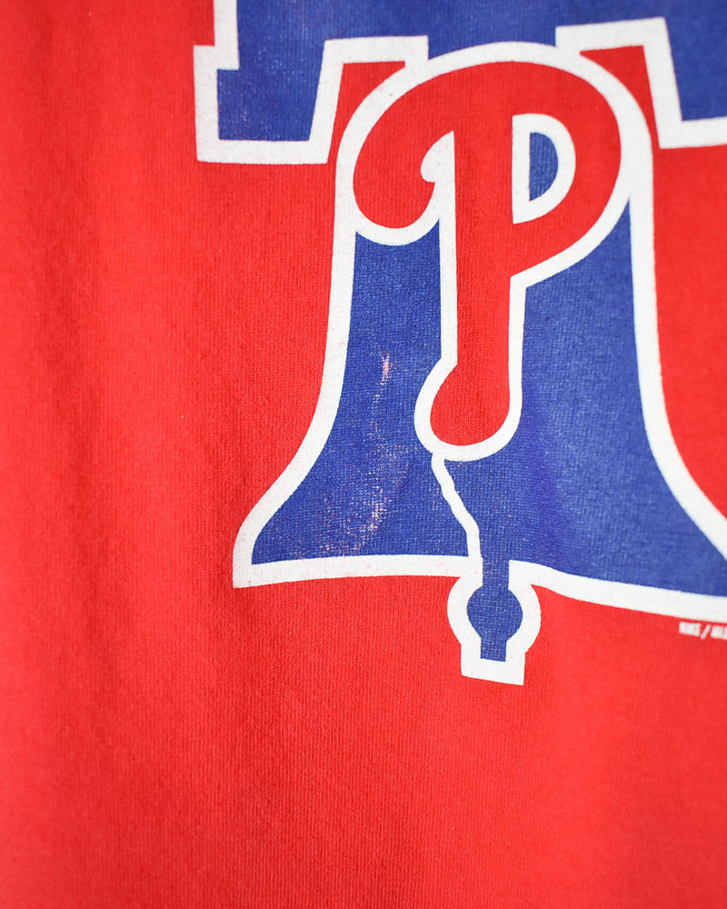 Red Nike MLB Philadelphia Phillies Logo T-Shirt