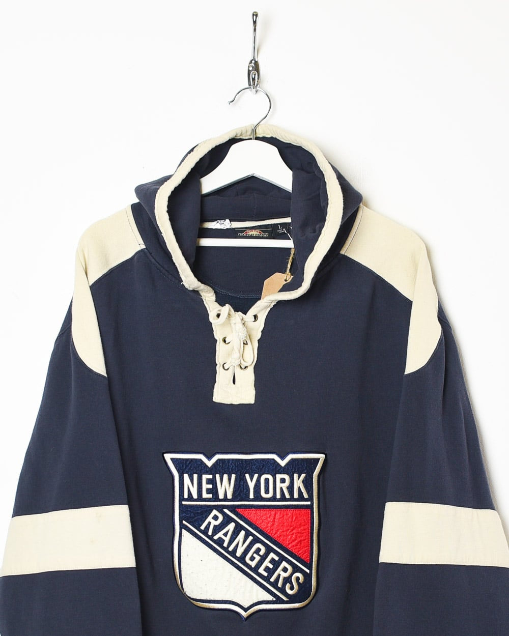 Navy Old Time Glory New York Rangers Hoodie - X-Large