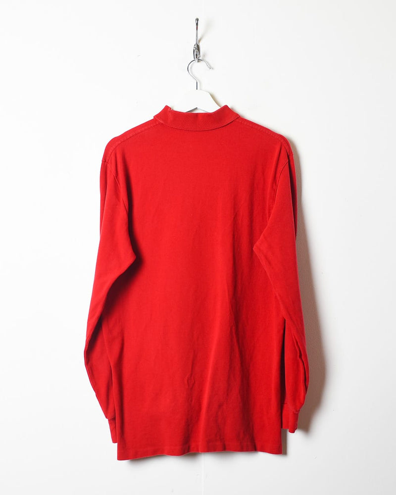 Red Polo Ralph Lauren Long Sleeved Polo Shirt - Medium