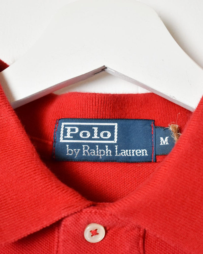 Red Polo Ralph Lauren Long Sleeved Polo Shirt - Medium