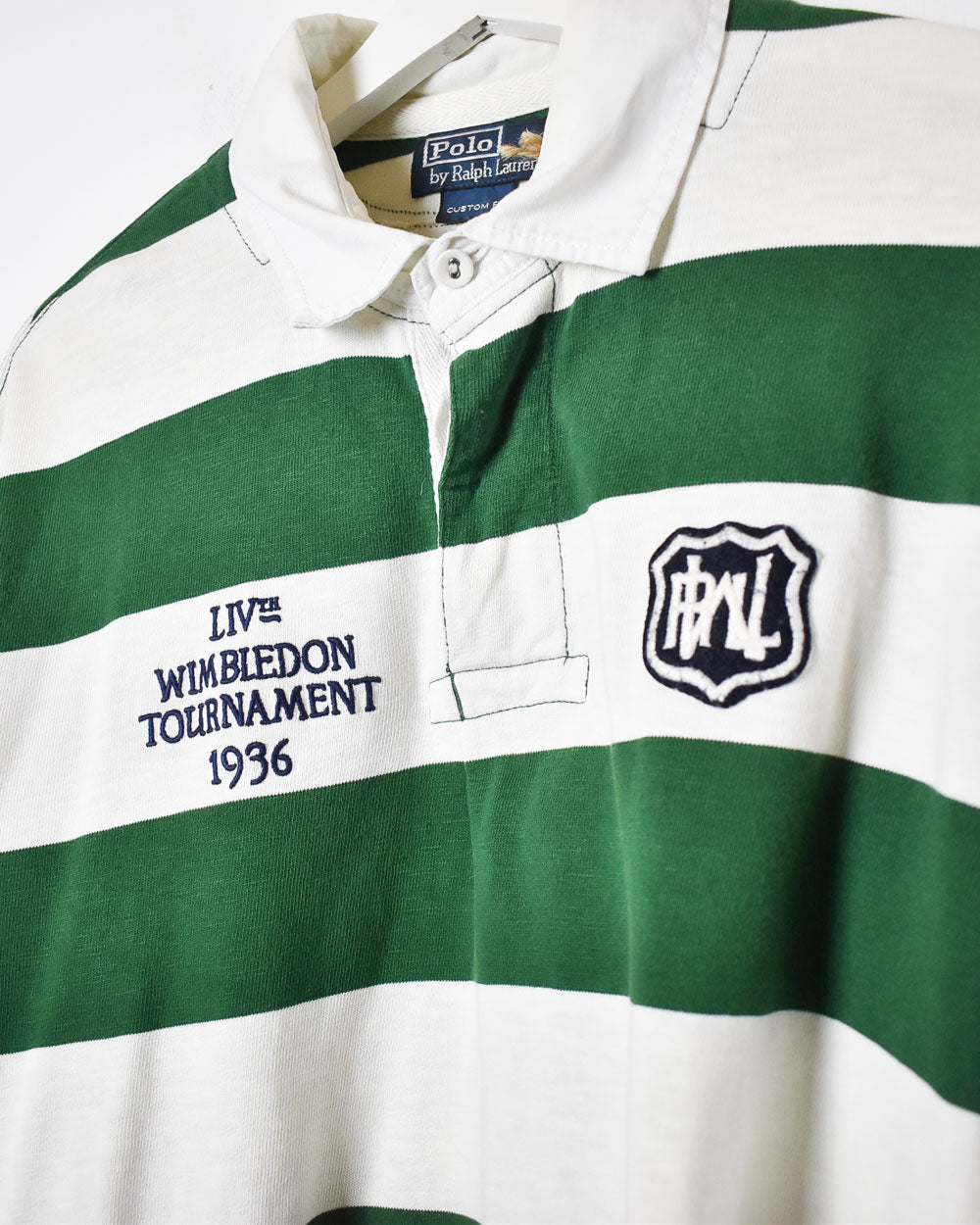 Green Polo Ralph Lauren Wimbledon Tournament 1936 Rugby Shirt - X-Large