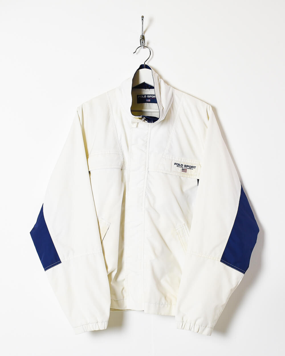 Vintage 90s Nylon Colour-Block White Ralph Lauren Polo Sport Tracksuit Top  - Large – Domno Vintage