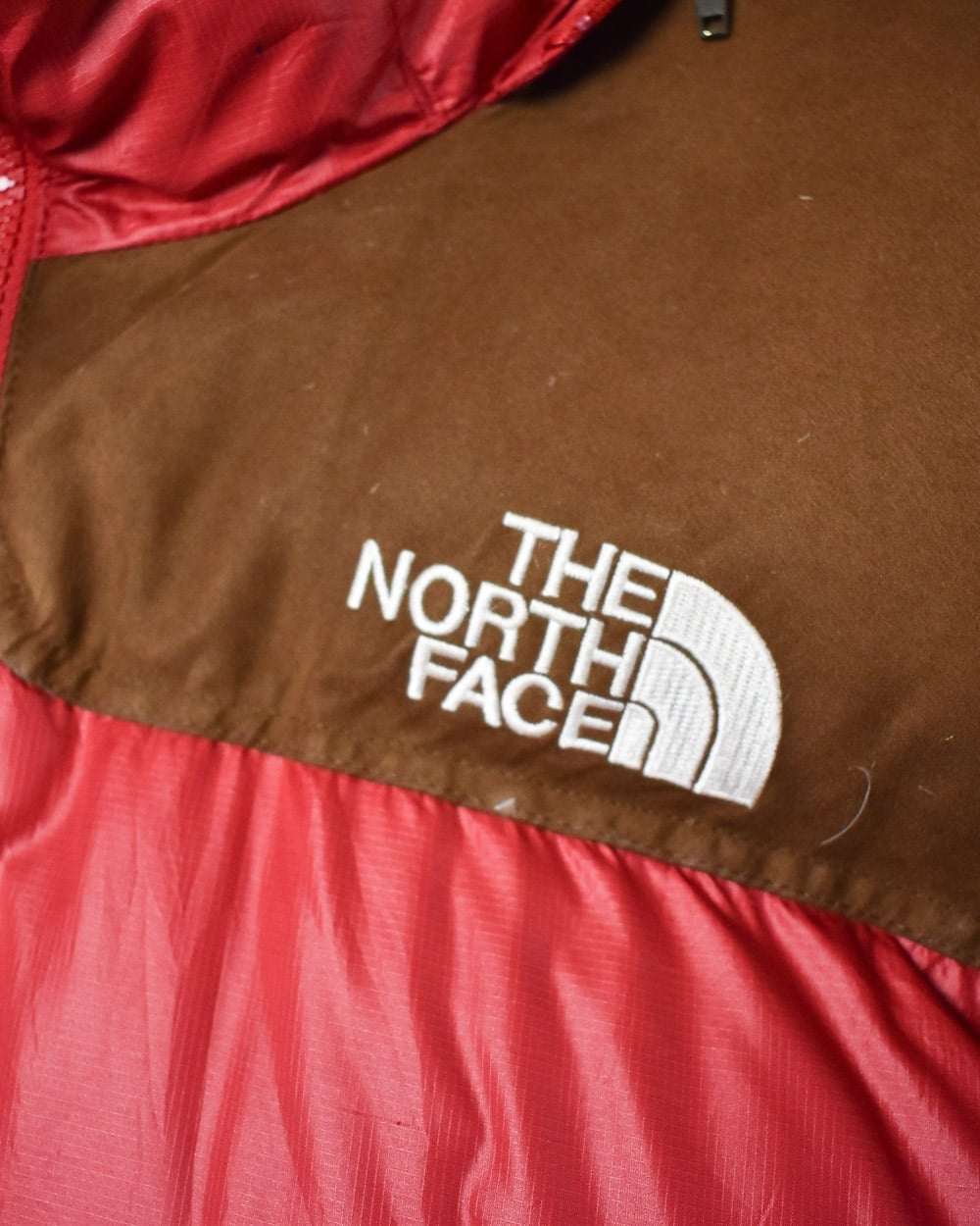 Red The North Face Hooded Nuptse 700 LTD Down Puffer Jacket - Medium