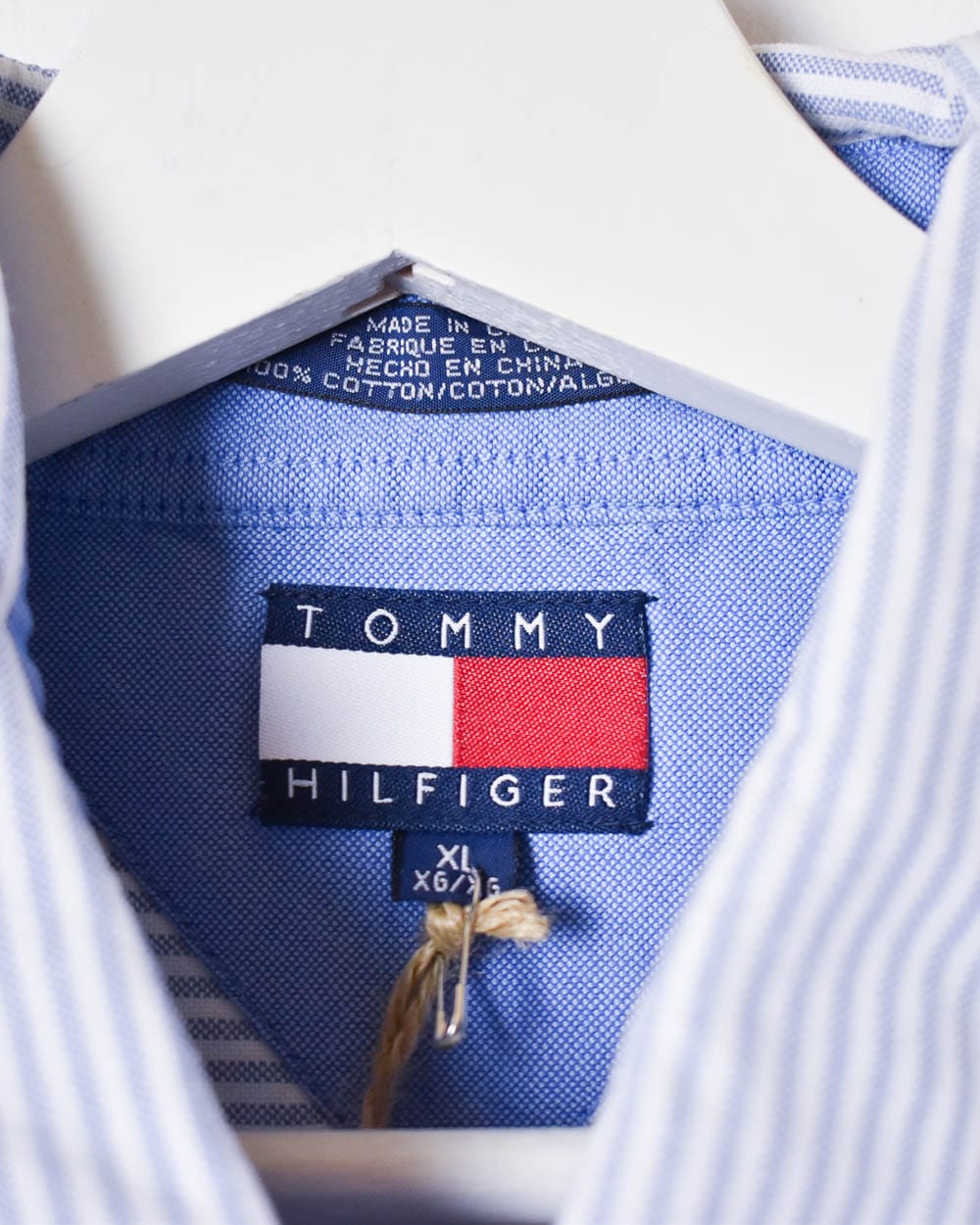 BabyBlue Tommy Hilfiger Striped Shirt - X-Large