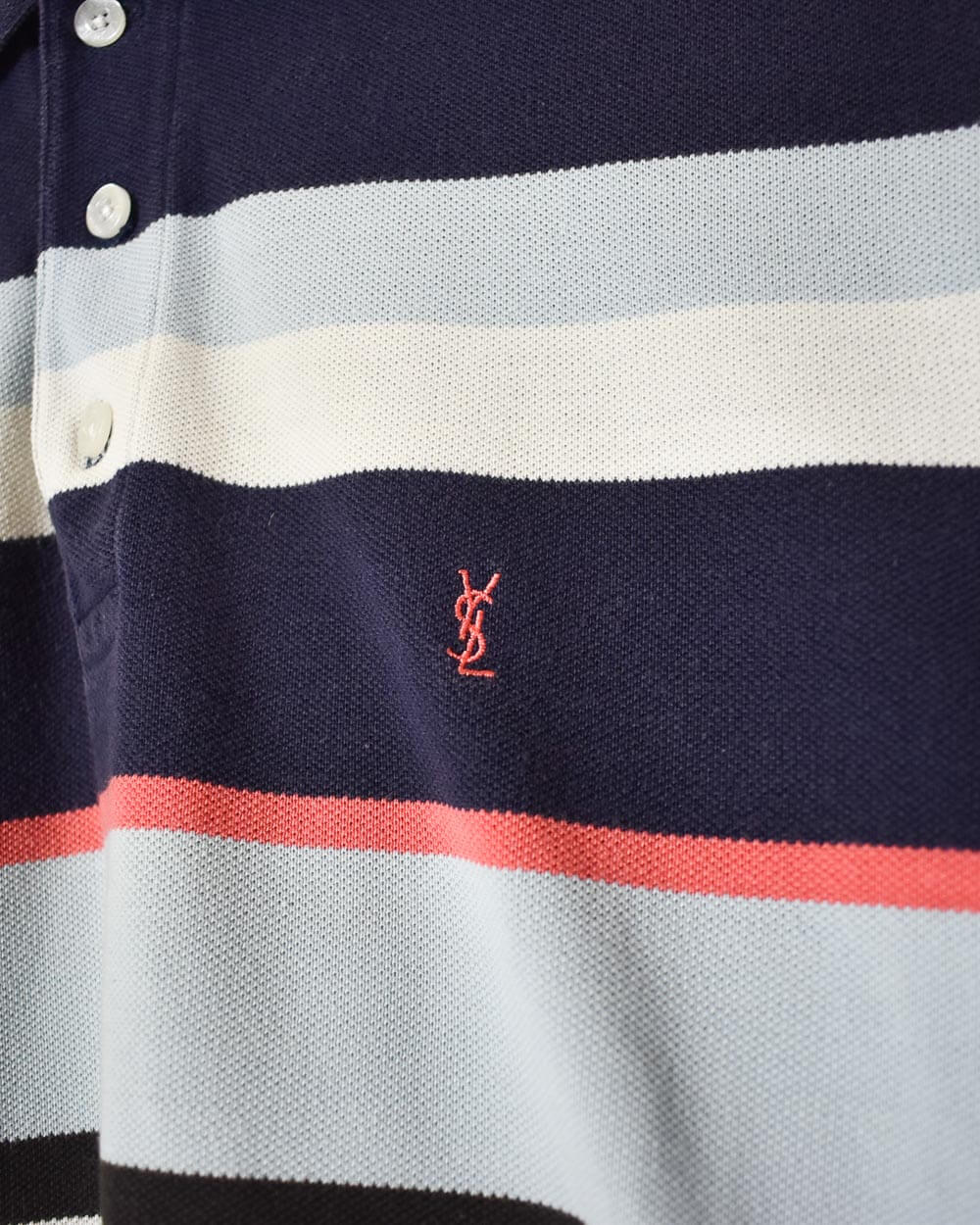 Navy Yves Saint Laurent Polo Shirt - Medium