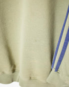 Khaki Adidas 1/4 Zip Sweatshirt - Medium