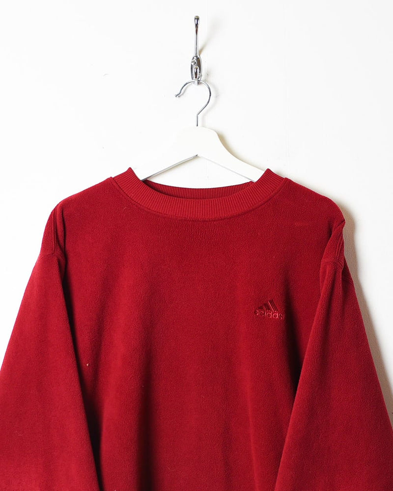 Red Adidas Fleece Sweatshirt - X-Large