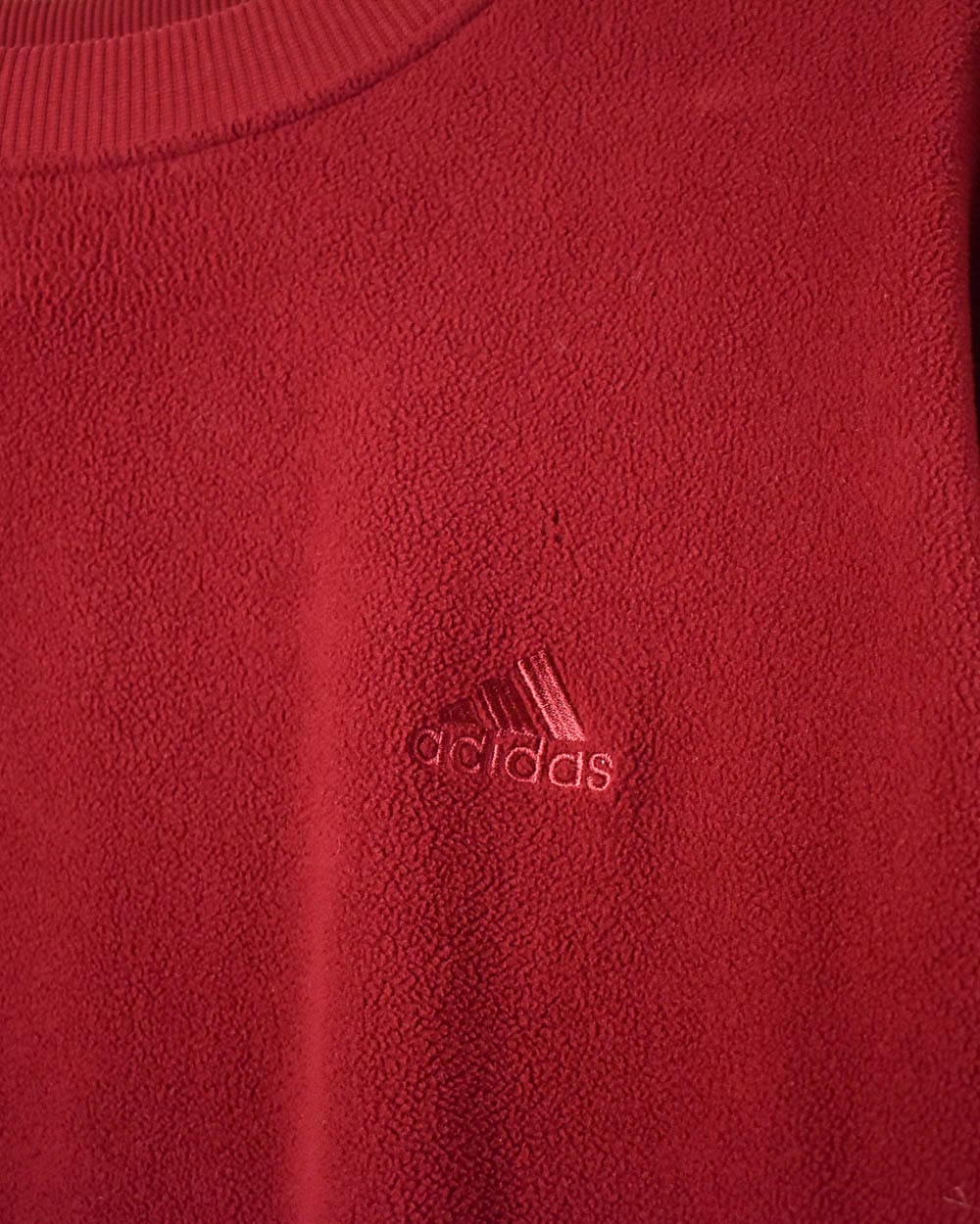 Red Adidas Fleece Sweatshirt - X-Large