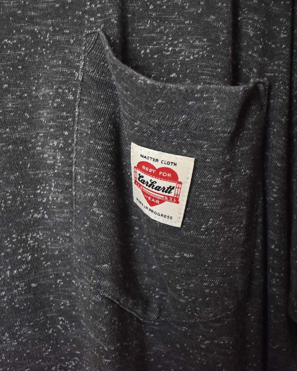Grey Carhartt 70s Heart Logo Pocket T-Shirt - XX-Large