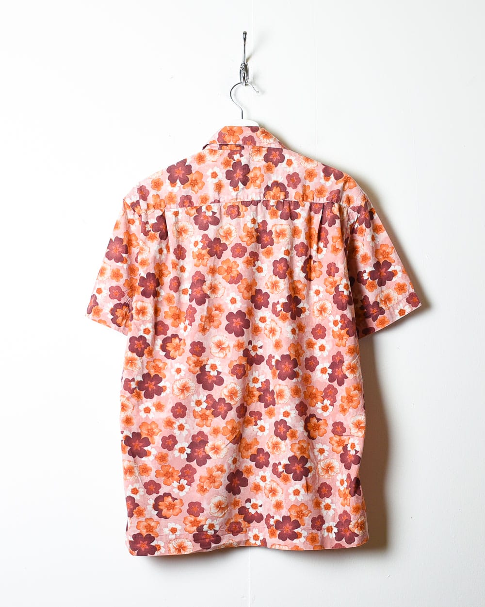 Pink Floral All-Over Print Short Sleeved Shirt - Medium