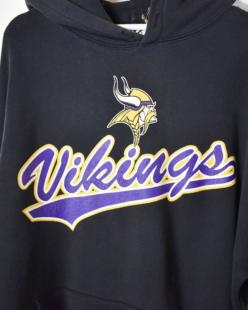 Vintage 90s Black Minnesota Vikings Hoodie - XX-Large Cotton– Domno Vintage