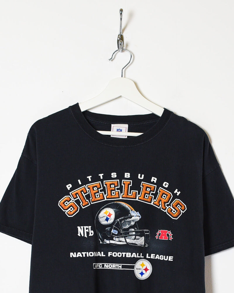 Vintage 00s Cotton Black NFL Pittsburgh Steelers T-Shirt - Medium– Domno  Vintage