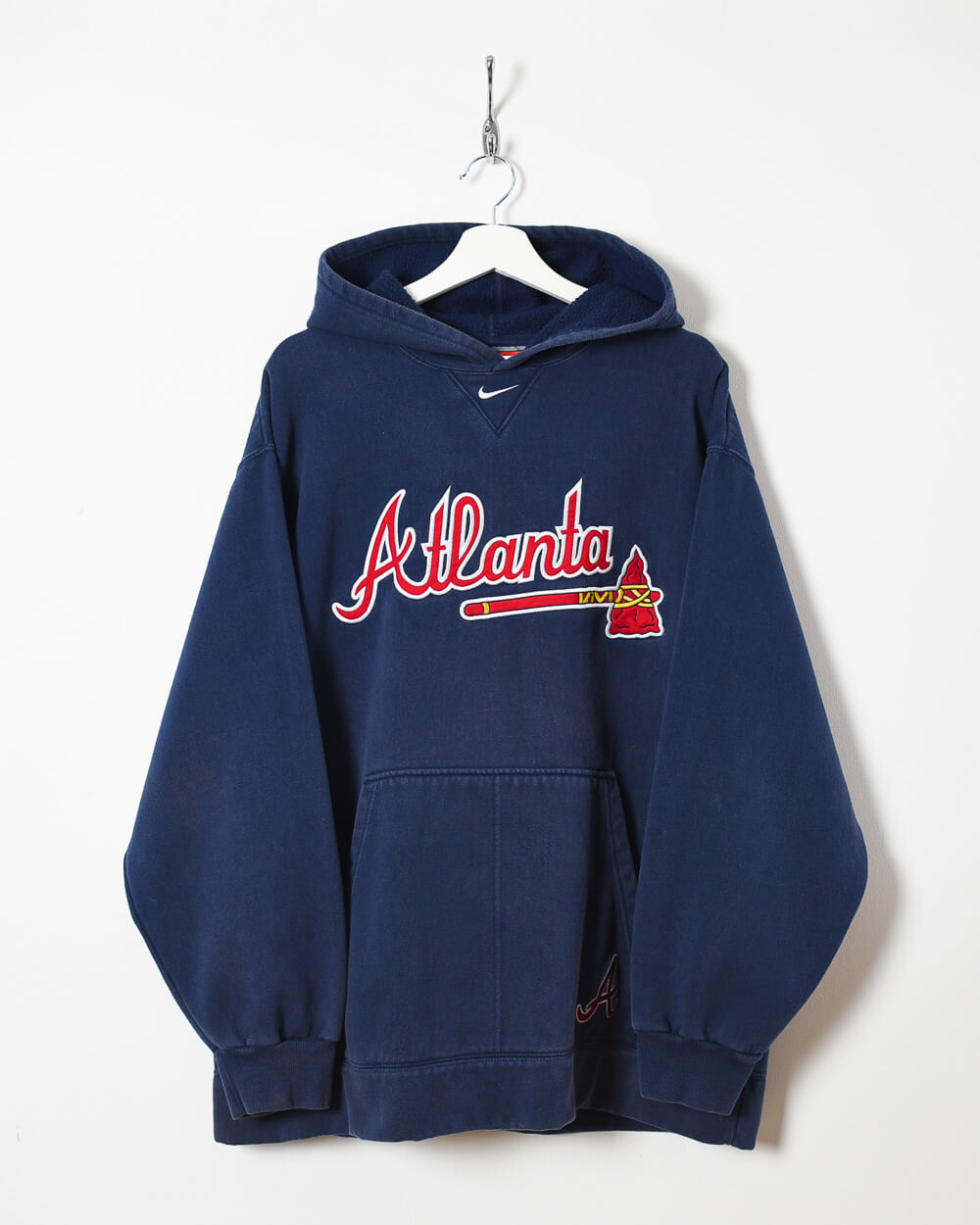 Vintage 90s Cotton Navy Nike Team x MLB Atlanta Braves Hoodie - X-Large–  Domno Vintage