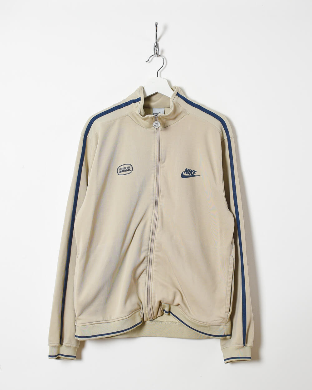 NIKE N98 Tribute Tracksuit Jacket & Pants Set Medium Mens Beige White Full  Zip