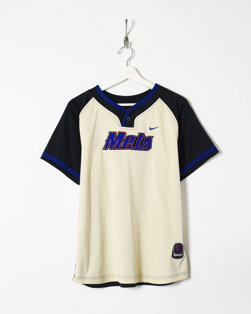 Vintage 90s Cotton Colour-Block Neutral Nike Team Mets Baseball T-Shirt -  Medium– Domno Vintage