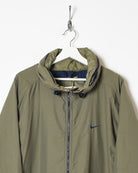 Khaki Nike Hooded Long Coat - XX-Large