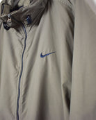 Khaki Nike Hooded Long Coat - XX-Large