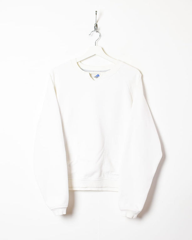 White Adidas Sweatshirt - Small Women's
