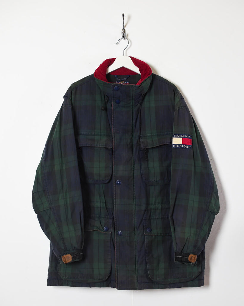 Vintage 90s Navy Hilfiger Padded Jacket - Cotton– Domno Vintage