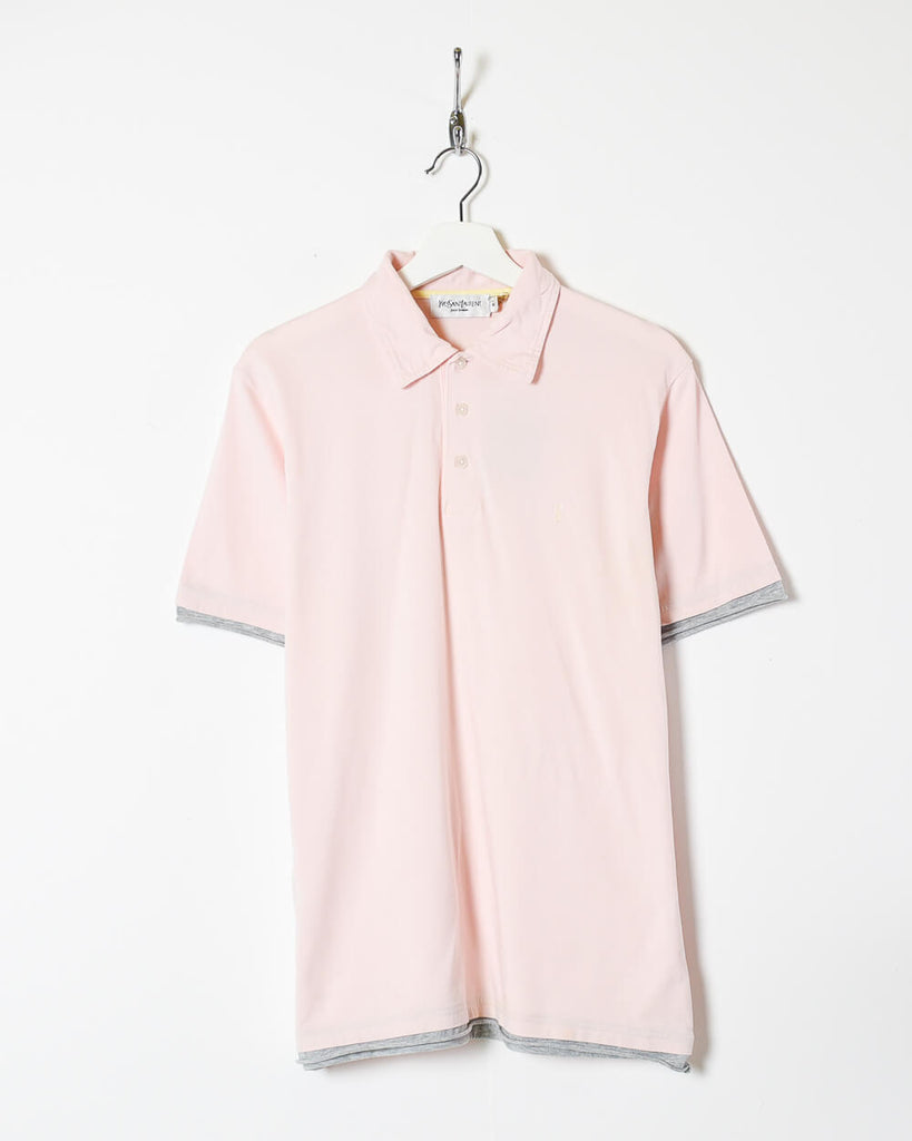 Imminent rocket dry Vintage 00s Cotton Plain Pink Yves Saint Laurent Polo Shirt - Medium– Domno  Vintage