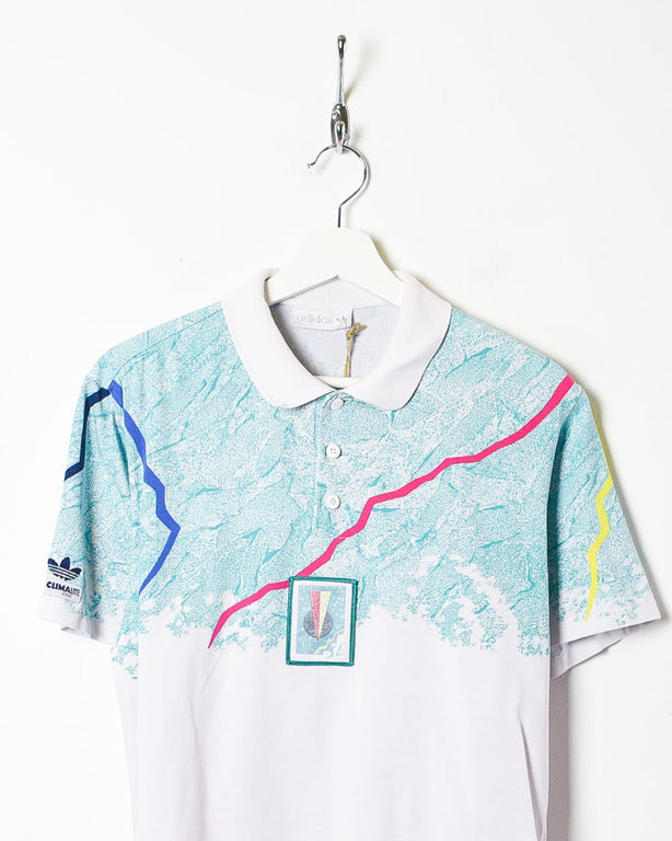 White Adidas Polo Shirt - Small