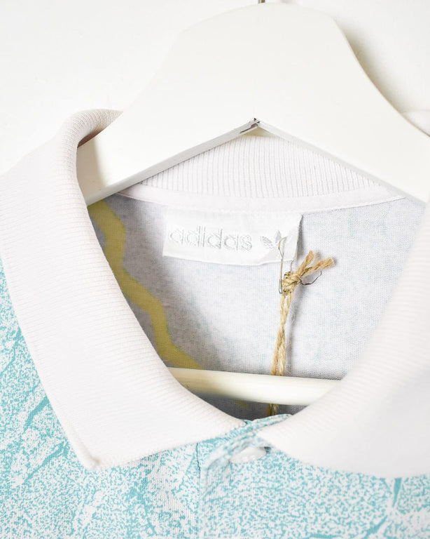 White Adidas Polo Shirt - Small