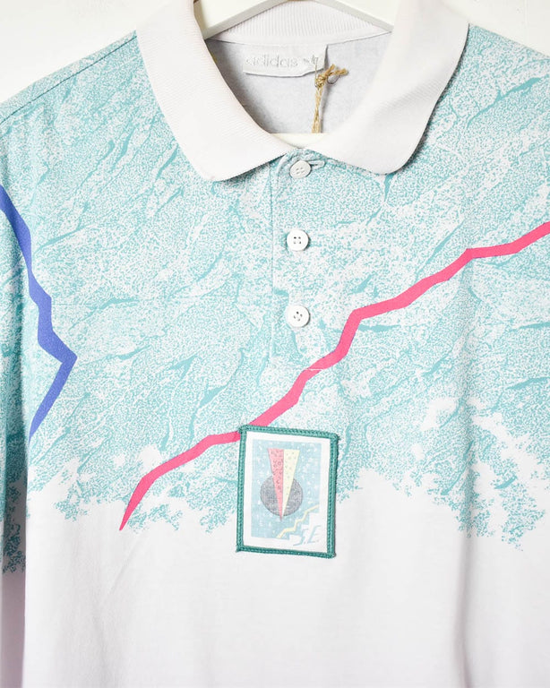 White Adidas Polo Shirt - Small