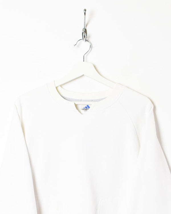White Adidas Sweatshirt - Small Women's